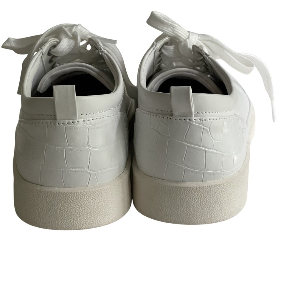 Vionic Winny White Croc Embossed Lace Up Sneakers Wide 9 - Picture 4 of 10